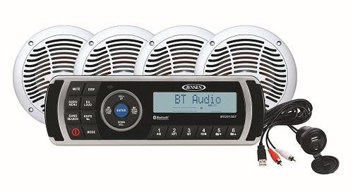 Jensen CPM200 Stereo Package MS2013BT Aux Input 4 AMS602W