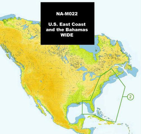 C-MAP NA-M022 Max Wide C Card East Coast And Bahamas