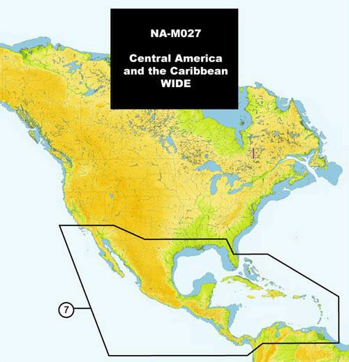 C-MAP NA-M027 Max Wide C Card Central America & Caribbean