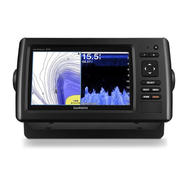 Garmin ECHOMAP73CV Chirp 7"" Combo Lakevu HD Transom