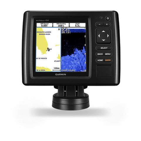 Garmin ECHOMAP52CV Chirp 5"" Combo Basemap Transom Mnt