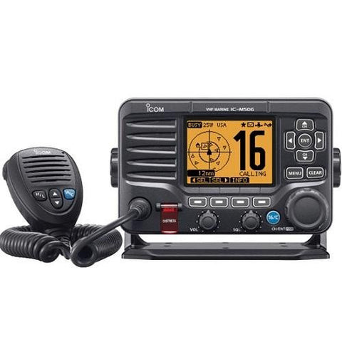 Icom M506-11 Black VHF Radio NMEA2000 Front Mic