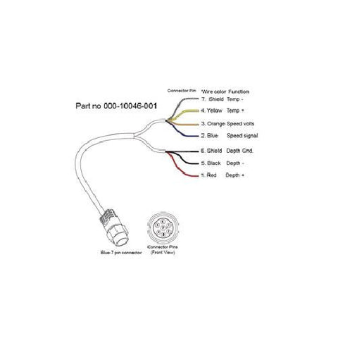 Lowrance 000-10046-001 Pigtail Bare Wires To Blue Connector