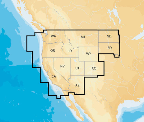 Navionics Nav Plus West Msd Regional Lakes And Coastal