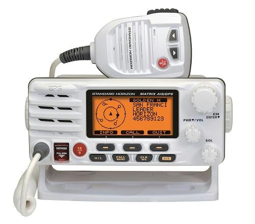 Standard Matrix AIS-GPS White 25W Fixed Mount VHF
